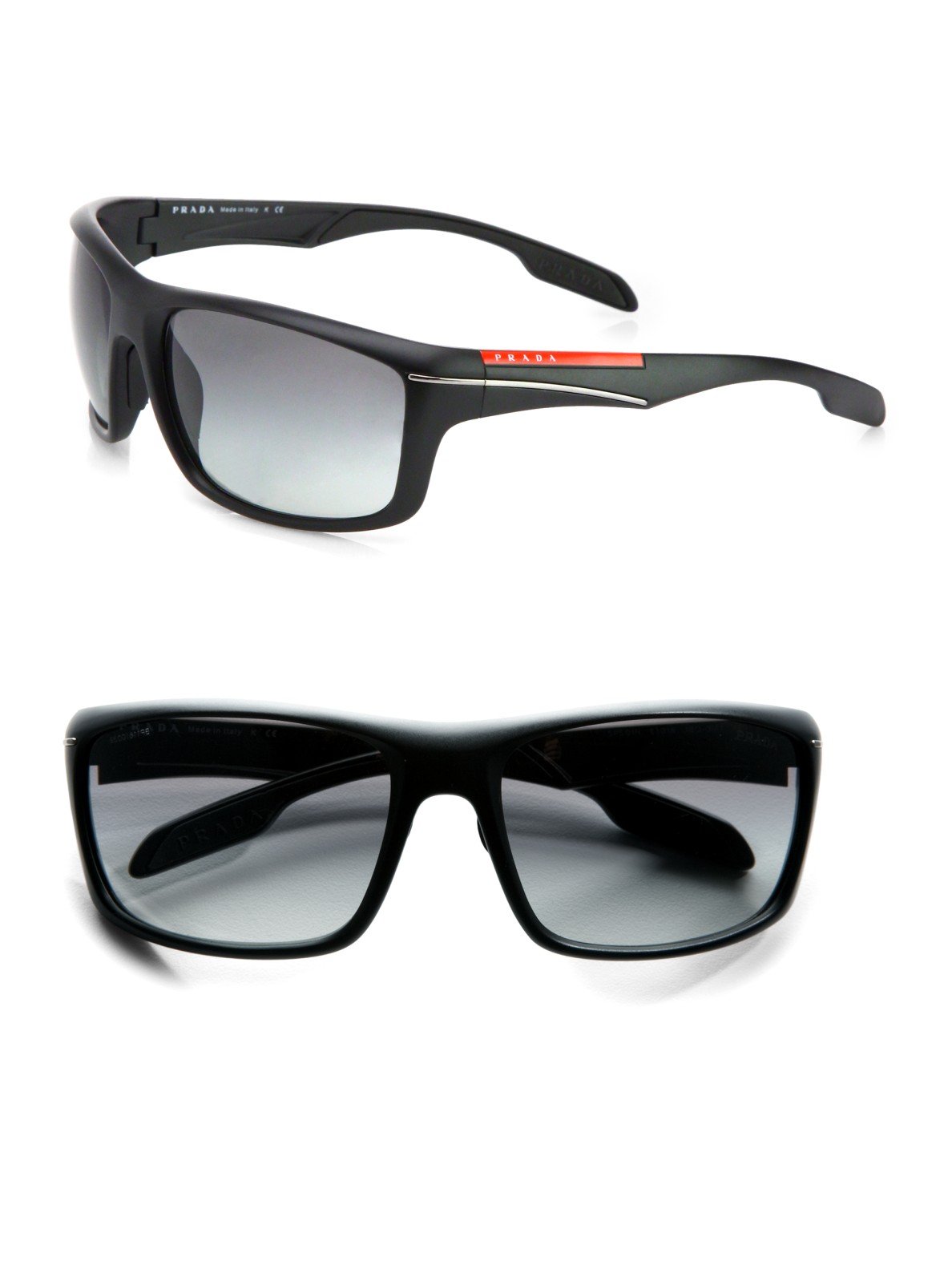 Prada Sport Wrap Sunglasses in Black for Men | Lyst