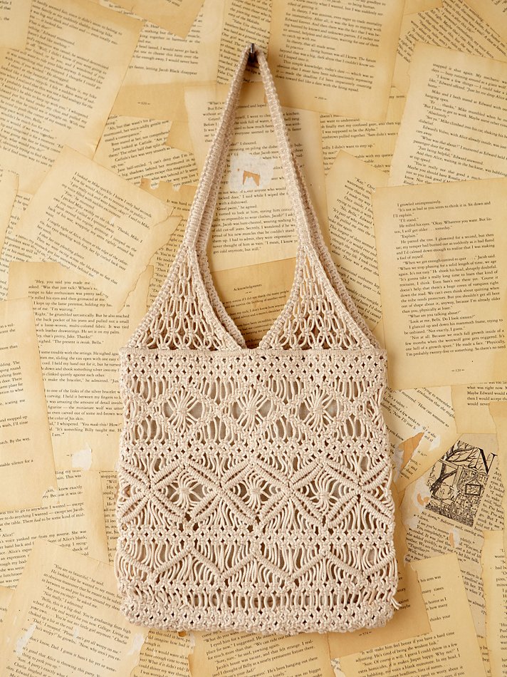 Free people Vintage Macrame Handbag in Natural | Lyst