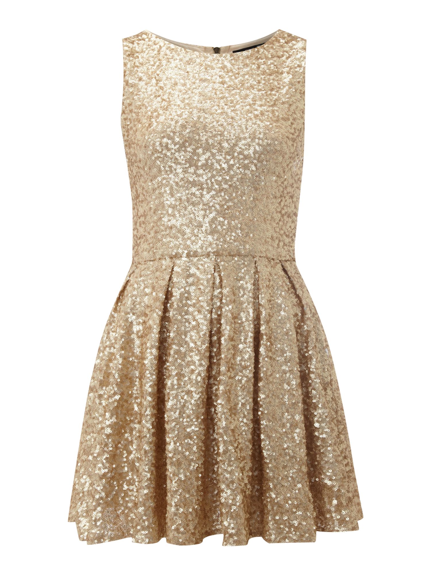 Tfnc london All Over Fit and Flare Sequin Dress in Metallic | Lyst