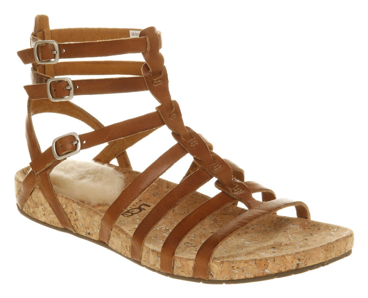 Lyst Ugg Mayla Gladiator Sandal Natural Leather In Brown 7061