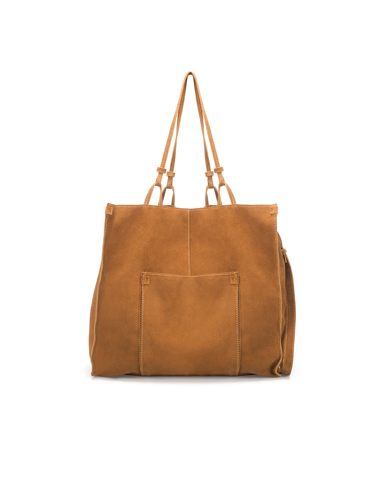 zara suede tote bag