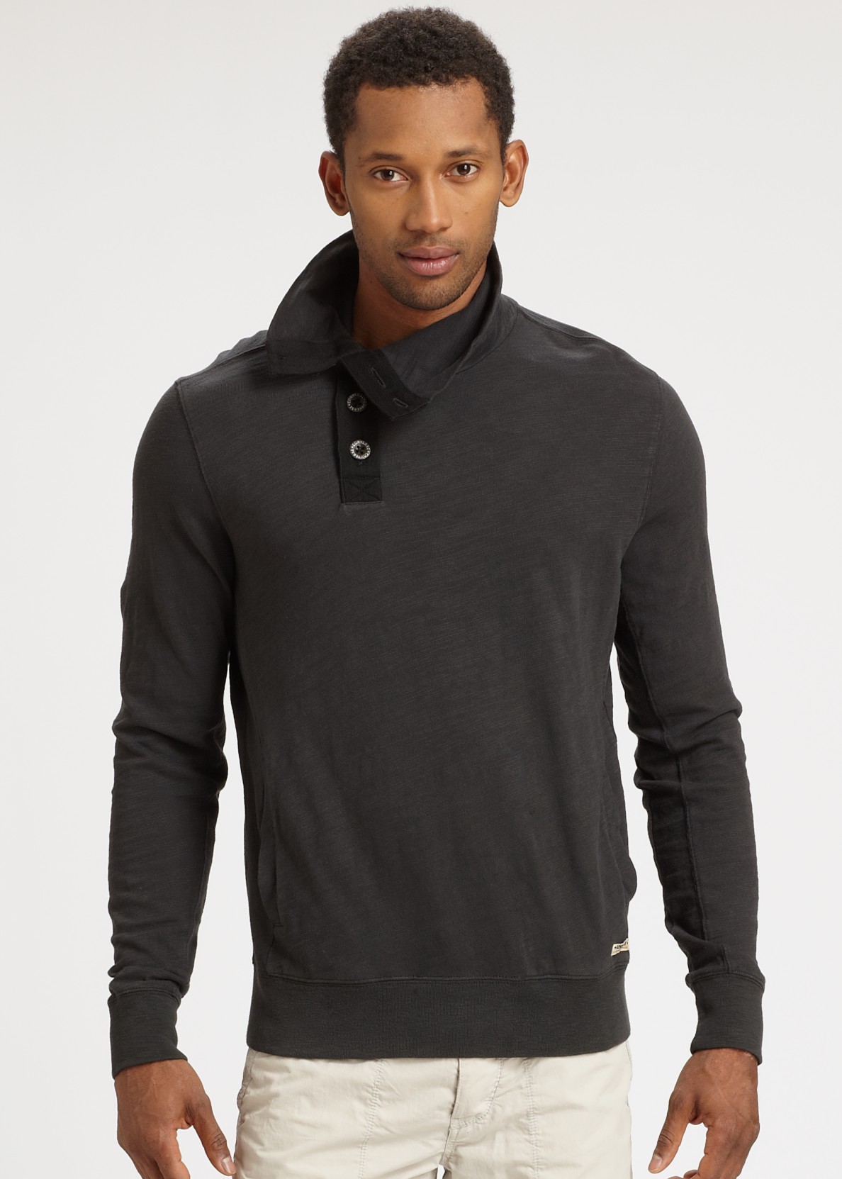 Lyst - Converse Funnel Neck Sweater in Black for Men