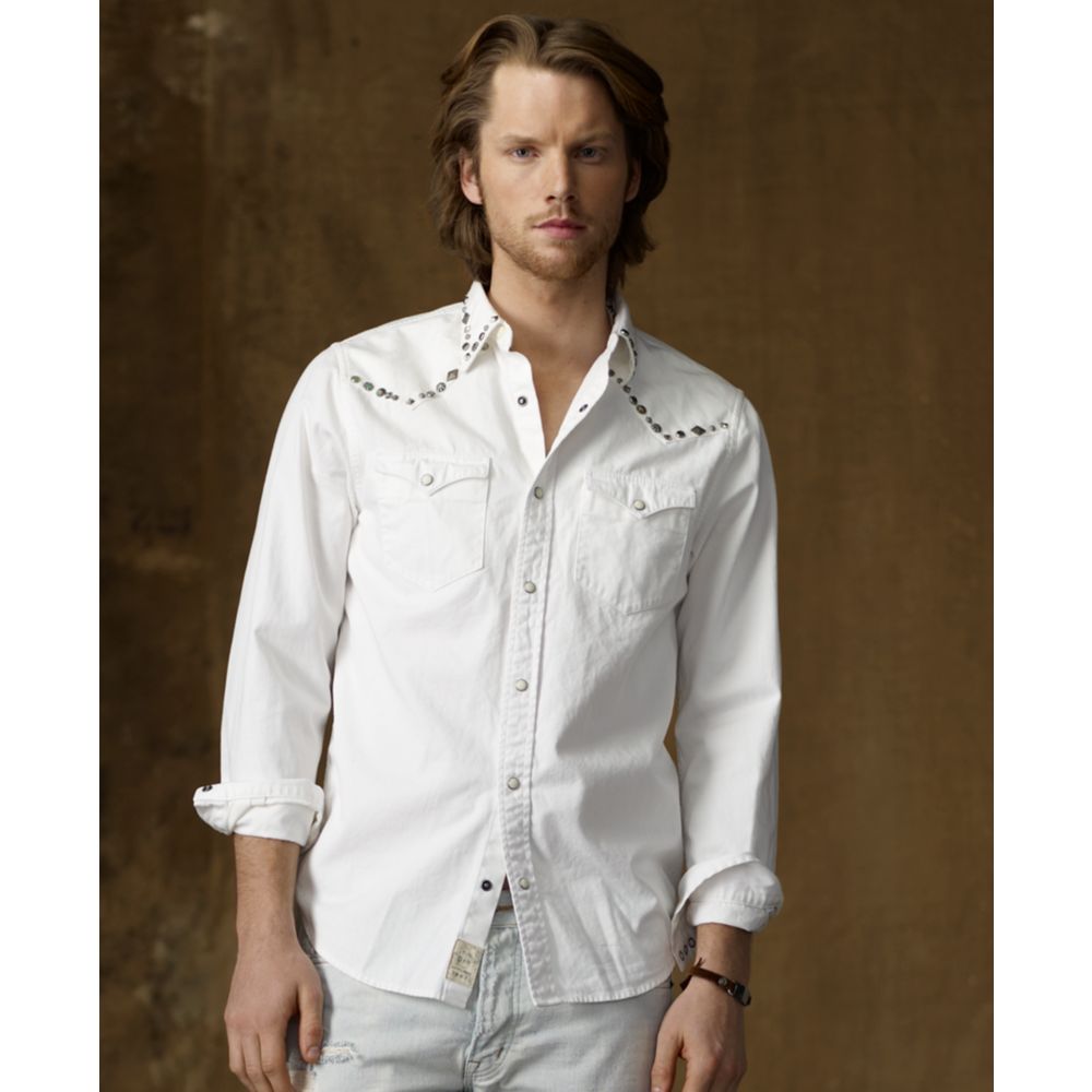 Denim & supply ralph lauren Western Shirt in White for Men | Lyst