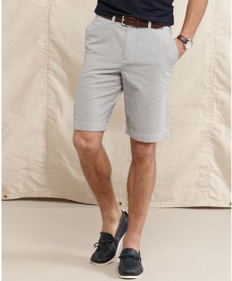 Tommy Hilfiger Stripe Dress Shorts in Gray for Men | Lyst