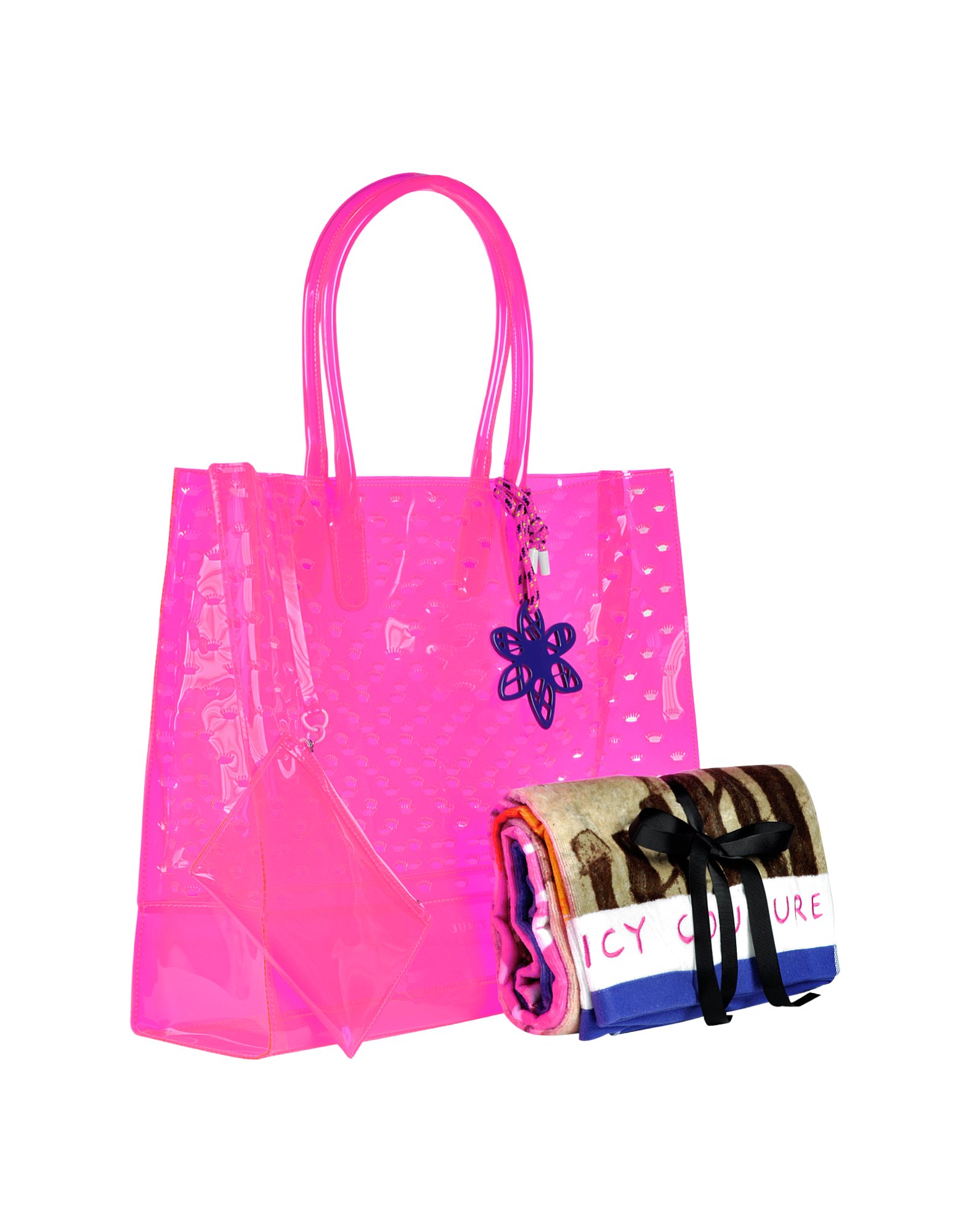 Lyst Juicy Couture Leann Pool Party Jelly Tote W Beach Towel In Pink Be Inspired