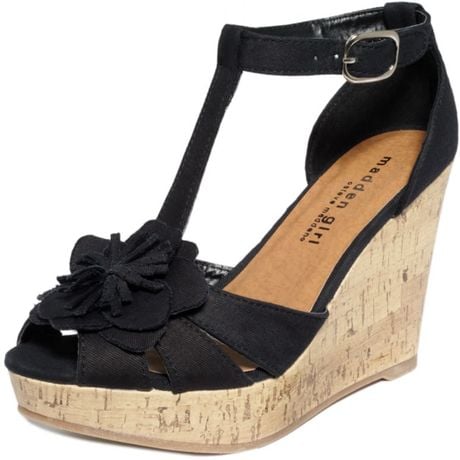 Madden Girl Kalasso Platform Wedge Sandals in Black | Lyst