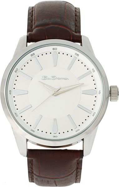Ben Sherman Watch with Leather Strap in Brown for Men | Lyst