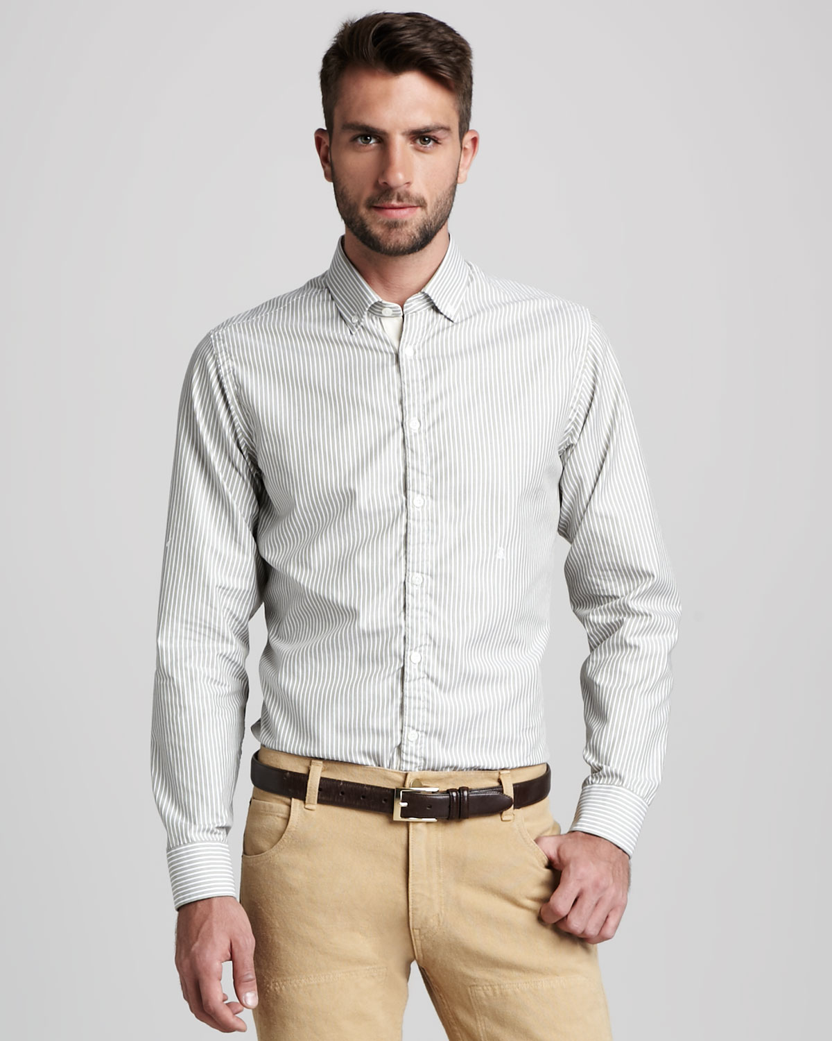 Mens White Oxford Button Down Shirt Custom Shirt