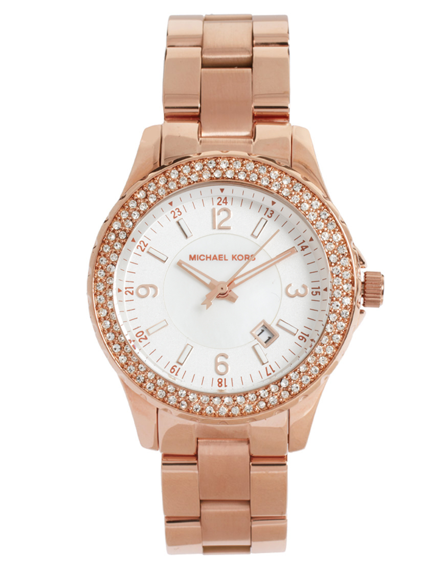 Lyst - Michael Kors Rose Gold Bracelet Watch in Pink