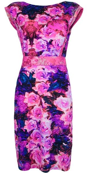 Roberto Cavalli Floral Print Dress in Purple (floral) | Lyst