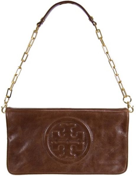 Tory Burch Bombe Reva Clutch in Brown (chocolate) | Lyst