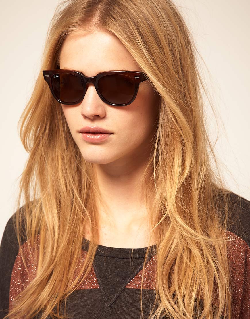 Ray-ban Meteor Sunglasses in Brown | Lyst