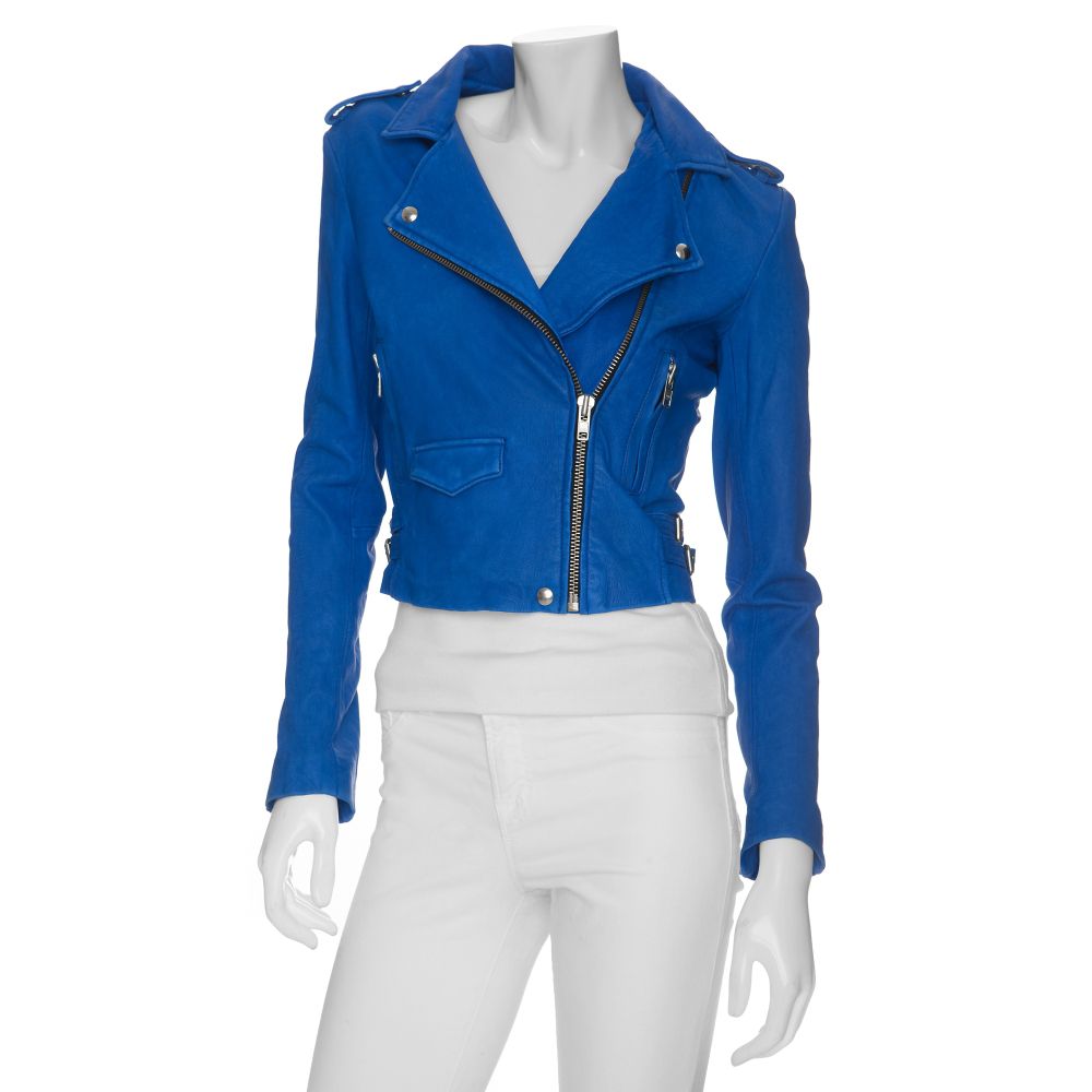 Iro Exclusive Moto Leather Jacket Cobalt in Blue | Lyst
