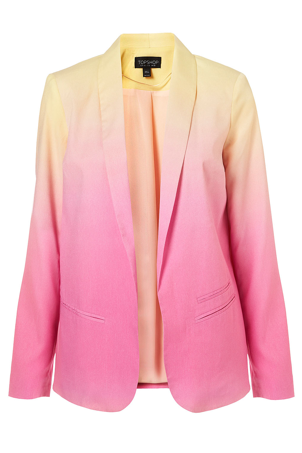 Lyst Coord Ombre Fluid Blazer in Pink