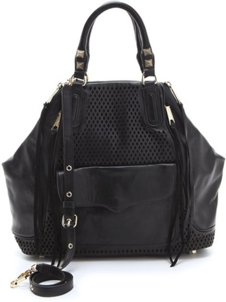 Rebecca Minkoff Romeo Satchel in Black | Lyst