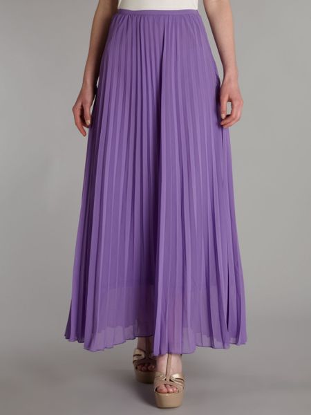 True Decadence Pleated Maxi Skirt in Purple (lilac) | Lyst