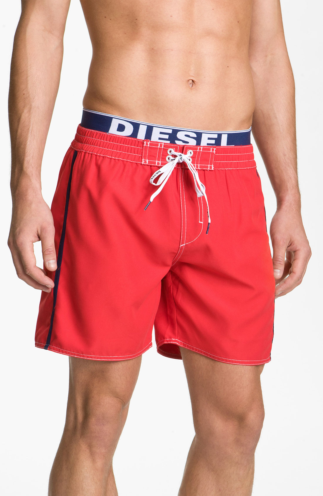 Diesel Dolphin Swim Trunks in Red for Men Lyst
