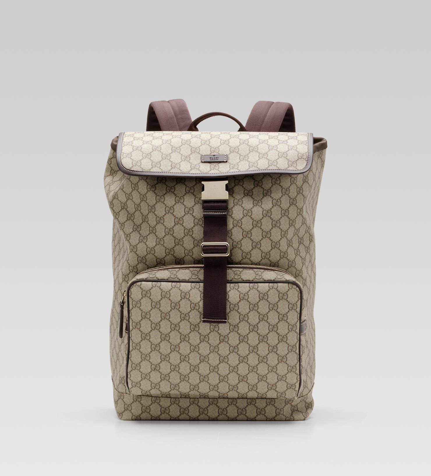 Lyst - Gucci Flap Backpack in Gray for Men