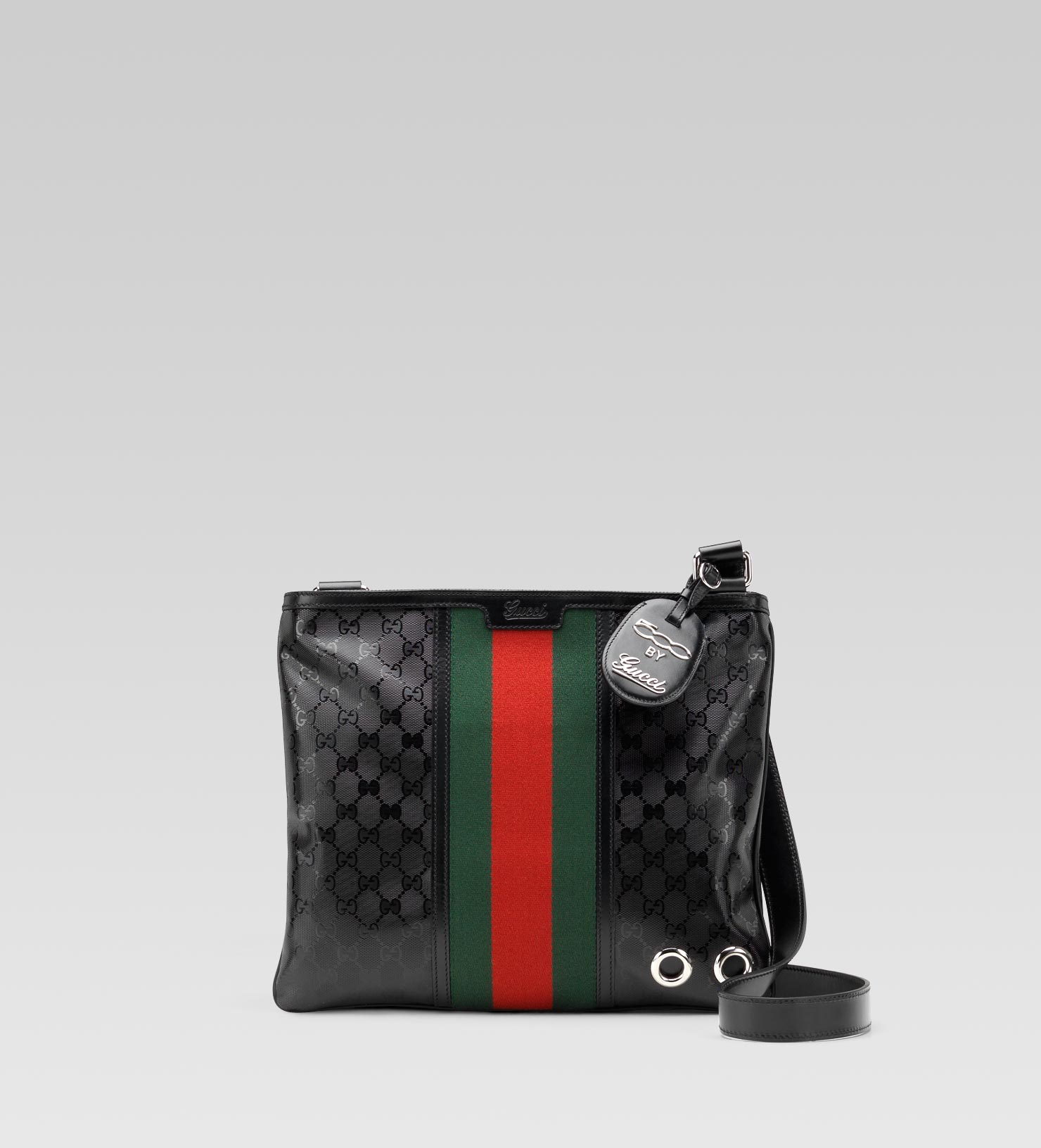 Gucci Medium Messenger Bag with Signature Web Detail in Black for Men - Lyst