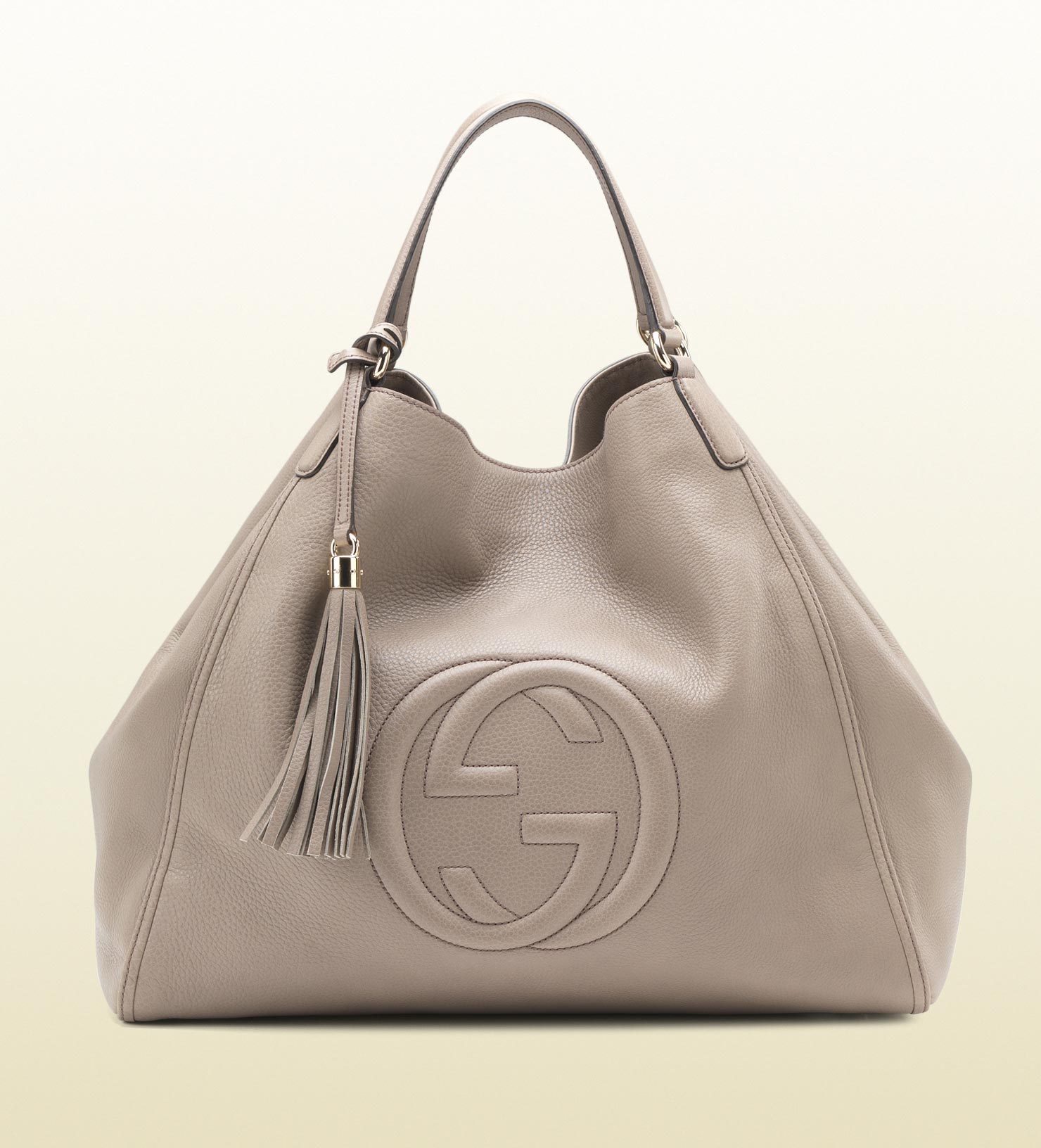 Lyst Gucci Soho Leather Shoulder Bag In Gray Gallery Women S Gucci Soho Bag