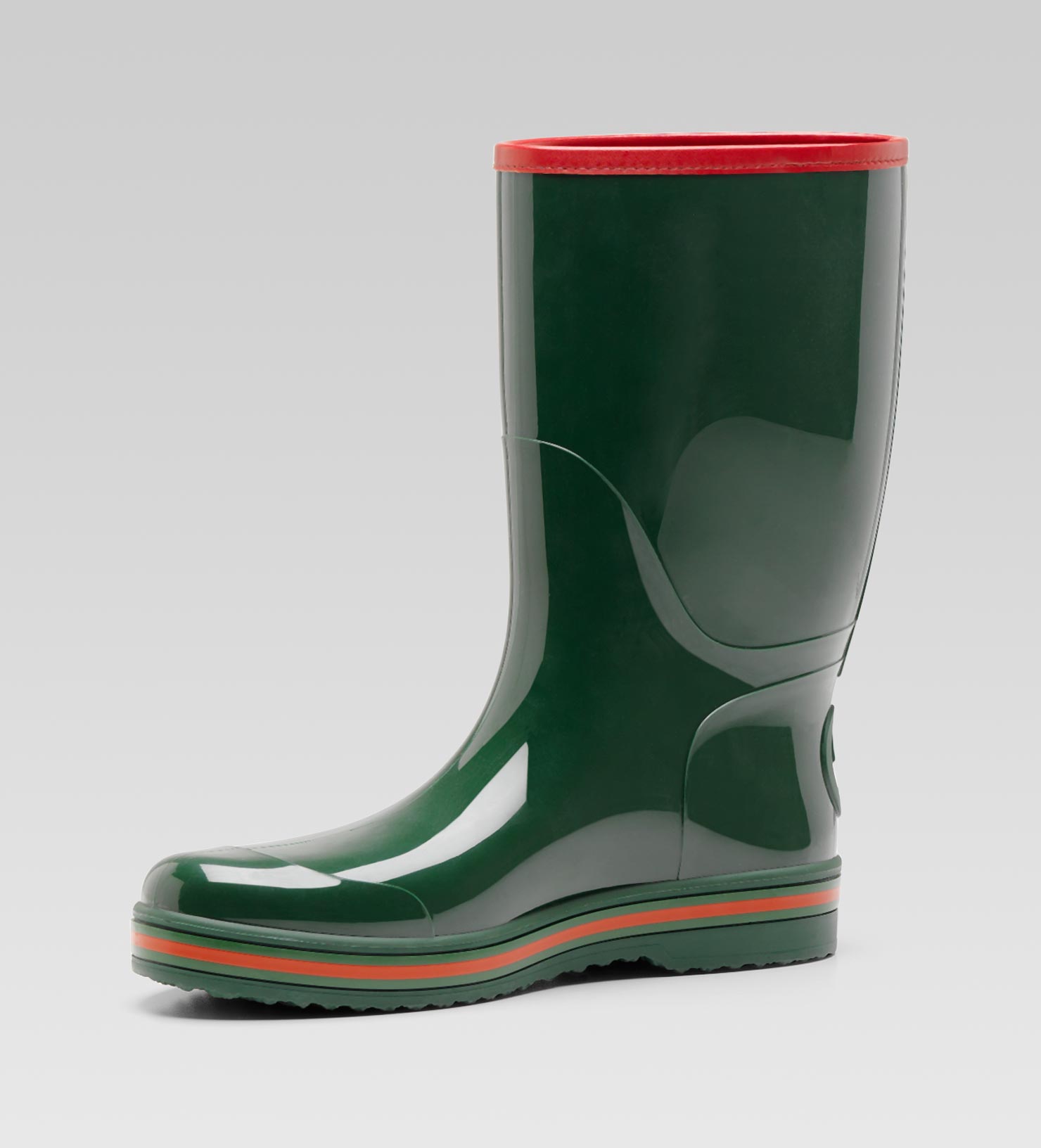 Lyst Gucci Rubber Rain Boot in Green for Men