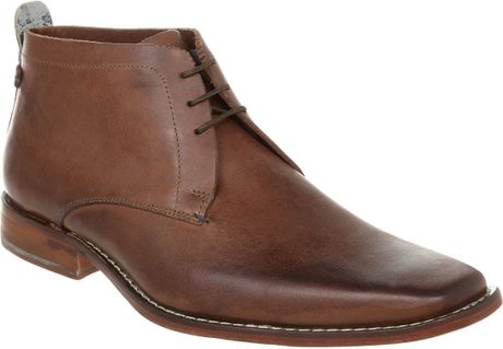 Ted Baker Ashcroft Chukka Boot Brn Pull Up Lth in Brown for Men | Lyst