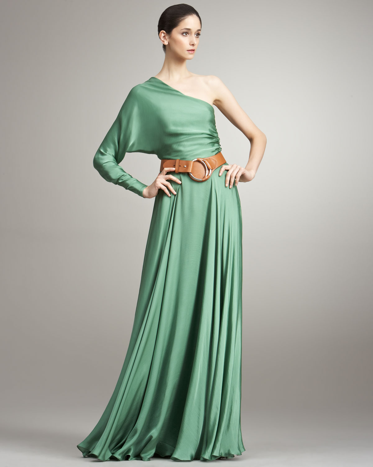 One Shoulder Silk Dresses
