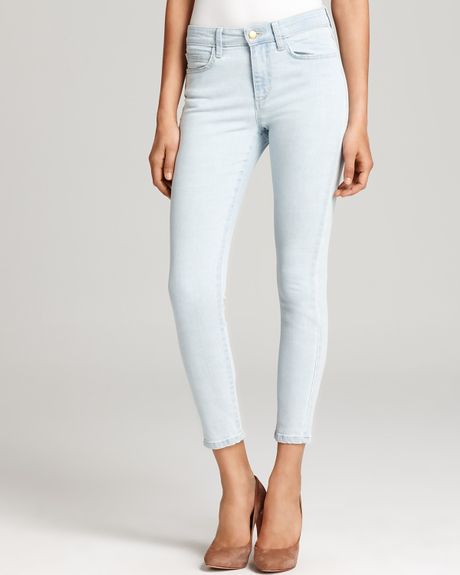 Ash Skinny Jeans High Water Ankle Jeans in Portia Wash in Blue (portia ...