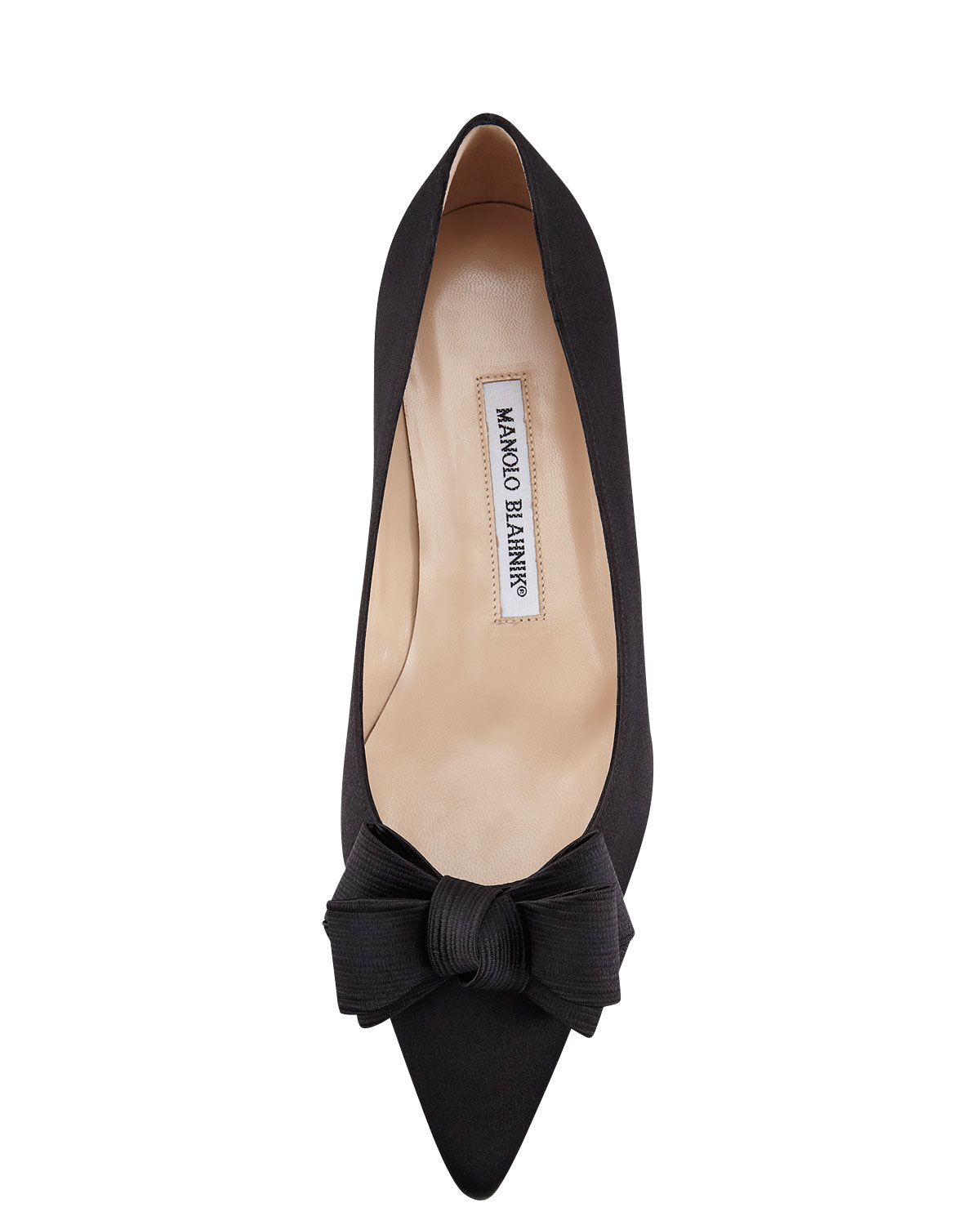 manolo blahnik satin flats