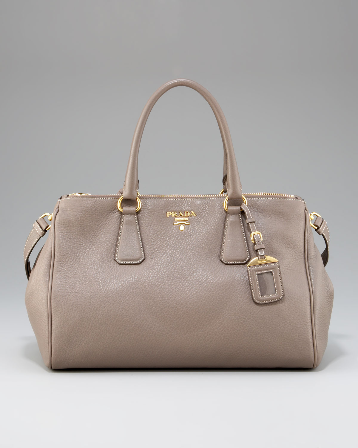 Prada Deerskin Tote in Beige (dark brown) | Lyst  