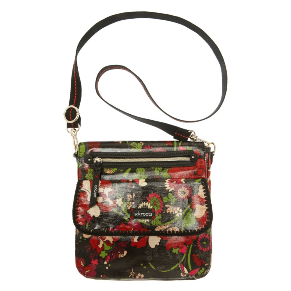 The Sak Artist Circle Crossbody Flap Bag in Multicolor (blk flower ...