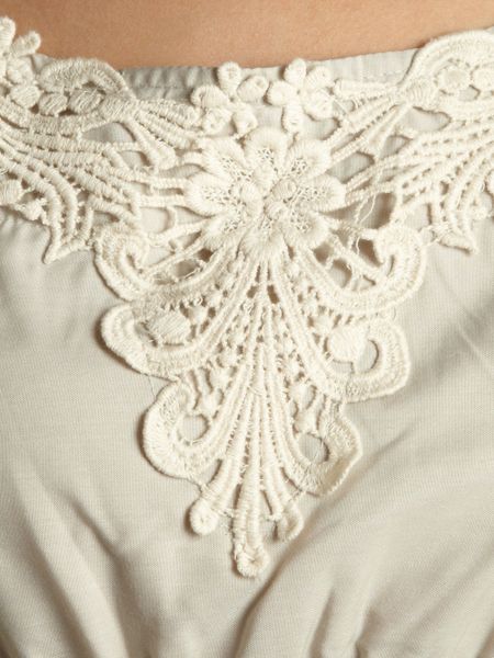 Cutie Cutie Crochet Detailed Dress in Beige (cream) | Lyst