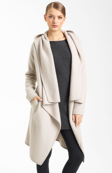 Donna Karan New York Collection Boiled Cashmere Coat in Beige (charcoal ...