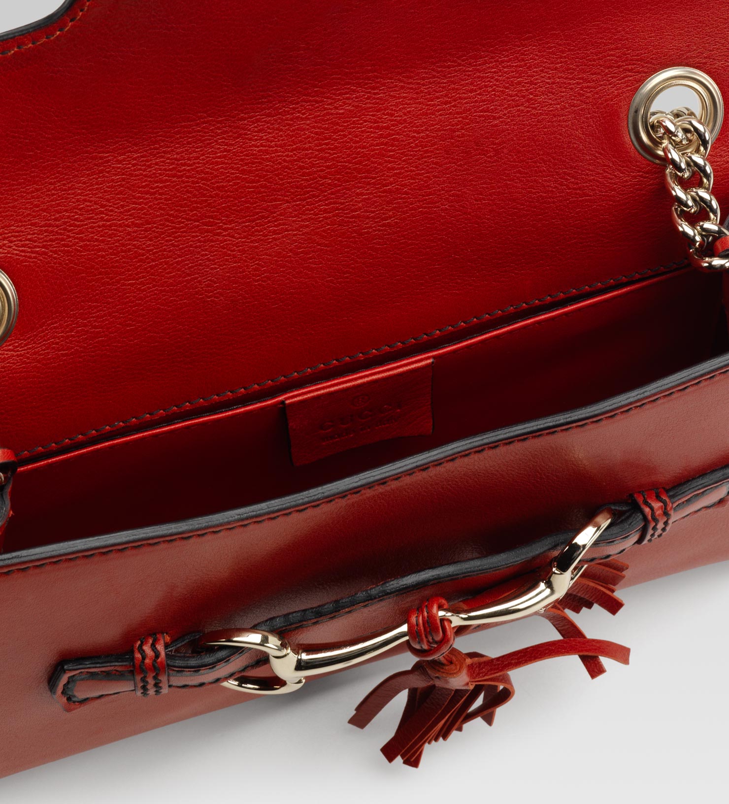 Lyst Gucci Emily Chain Shoulder Bag in Red