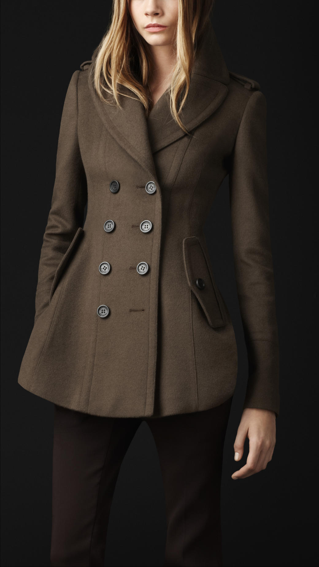 Lyst - Burberry Prorsum Wool Cashmere Tailored Coat in Green