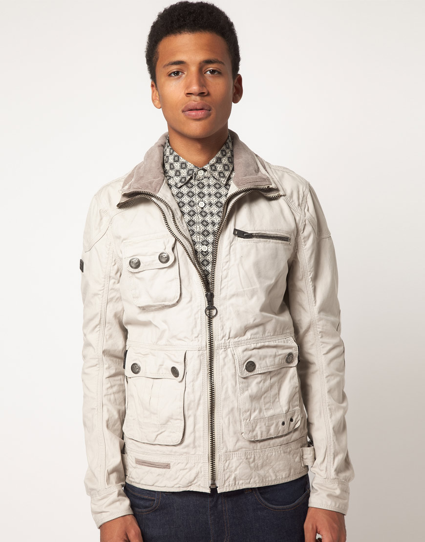 Superdry Wax Pit Jacket in Natural for Men | Lyst