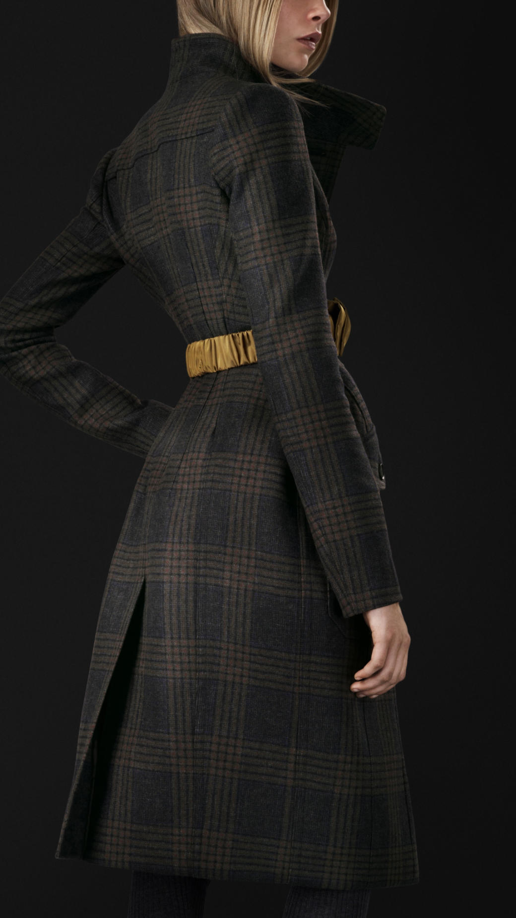 Lyst - Burberry Prorsum Wool Tailored Top Coat in Gray