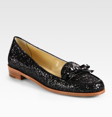 Kate Spade Cora Glitter Coated Patent Leather And Metallic Leather ...