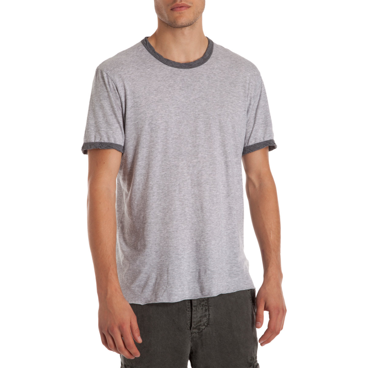 James Perse Ringer Tee in Gray for Men (grey) | Lyst