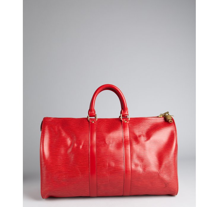 Louis vuitton Red Epi Leather Keepall 45 Vintage Travel Bag in Red | Lyst