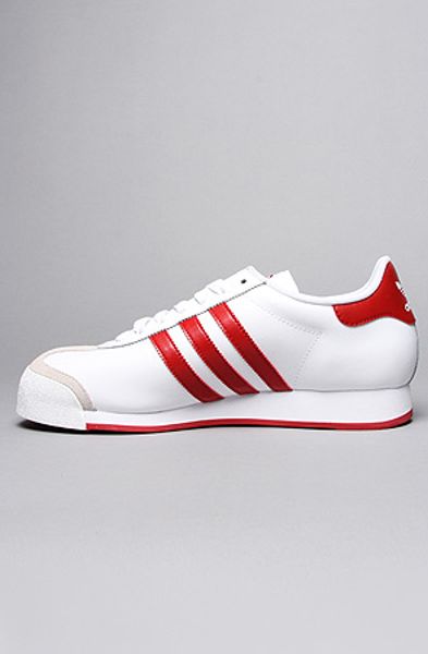 Adidas The Samoa Sneaker in White University Red in White for Men | Lyst