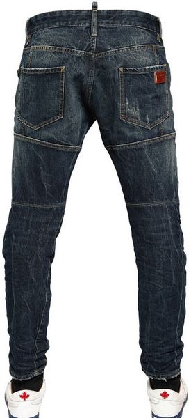Dsquared² Scarface Wash Biker Fit Jeans in Blue for Men | Lyst