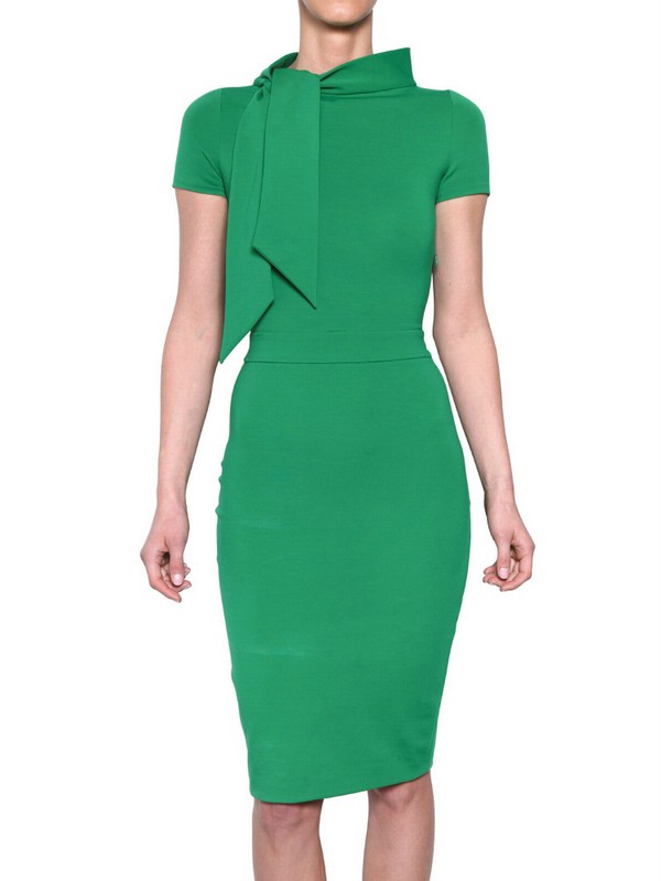 Lyst Dsquared² Compact Wool Jersey Dress in Green