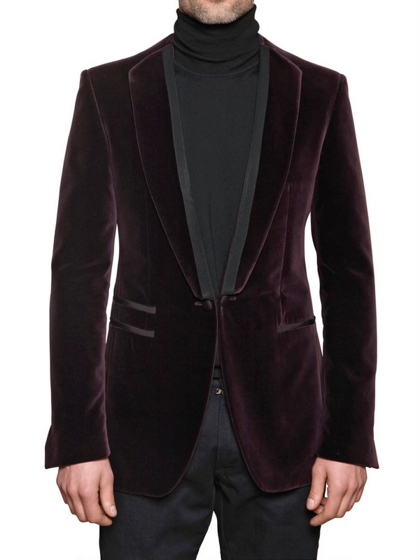 Ferragamo Velvet Tuxedo Jacket in Purple for Men - Lyst