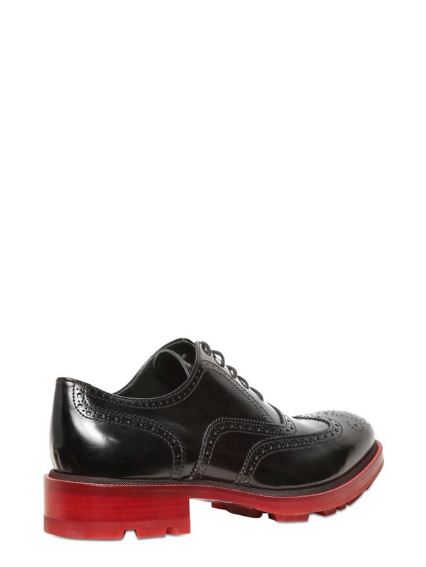 Lyst - Jil sander Brogue Oxford Laceup Shoes in Black for Men