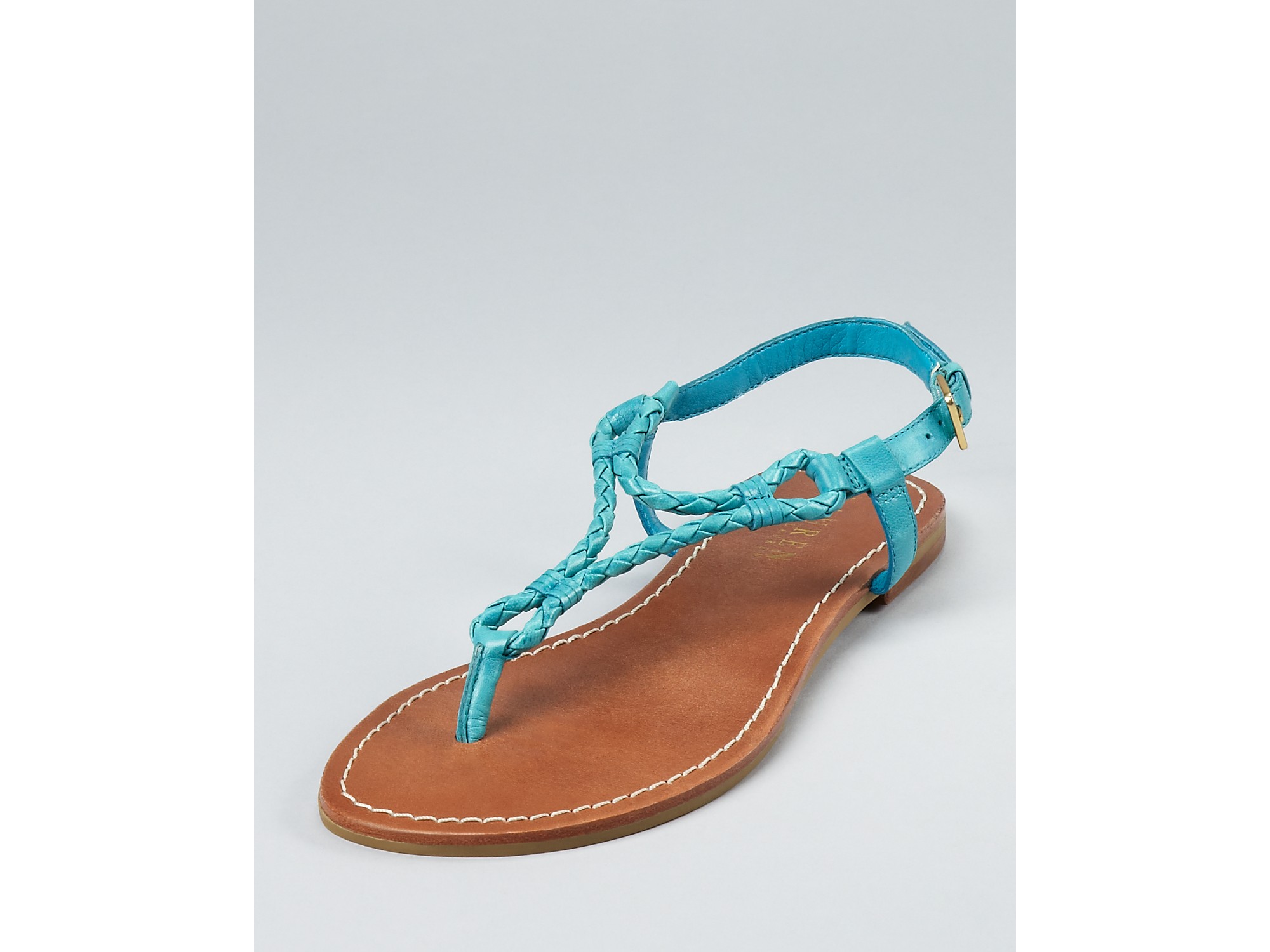 Lyst - Lauren by ralph lauren Alexa Rope Flat Sandals in Blue