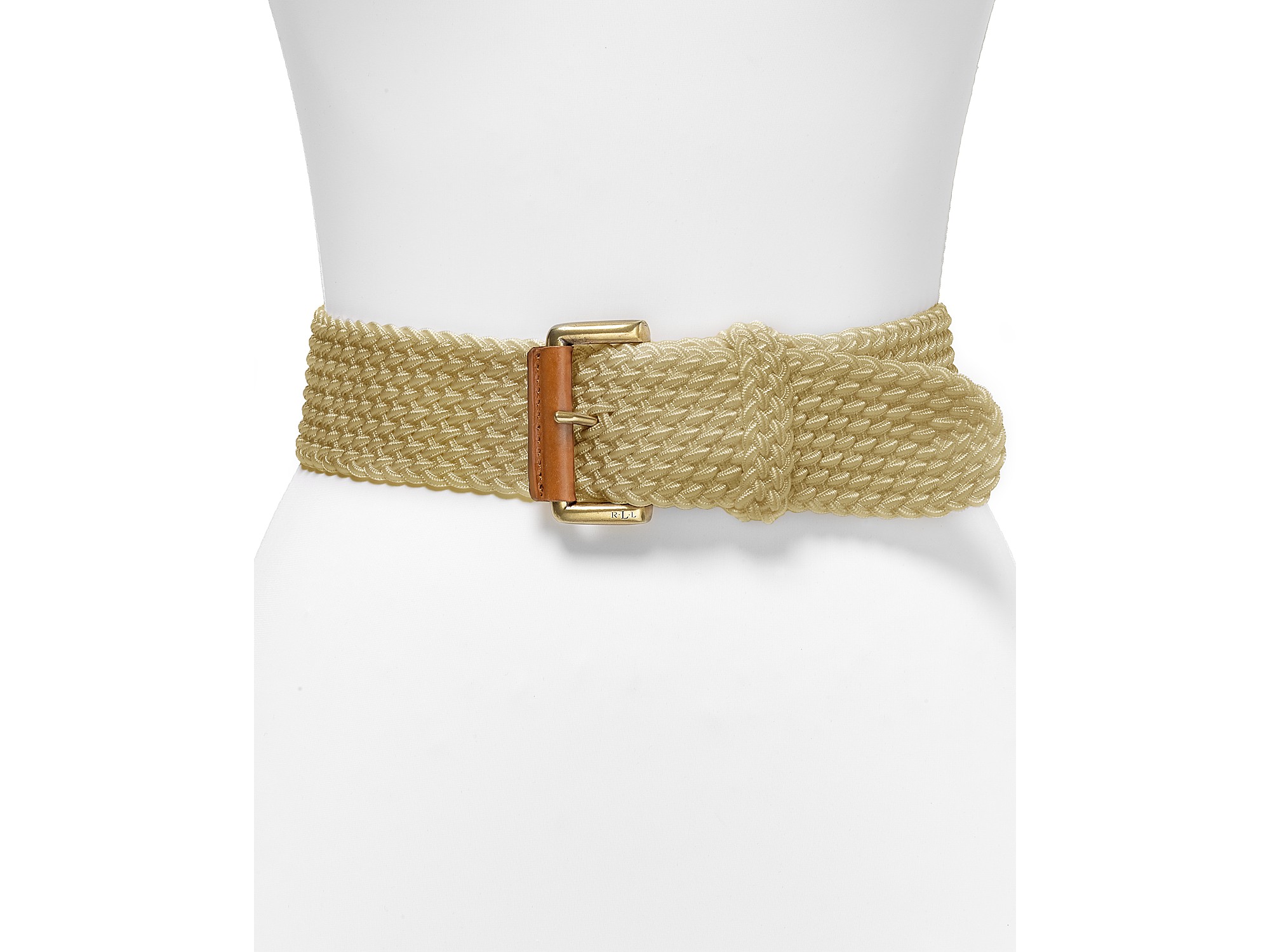 Lauren By Ralph Lauren Nylon Cord Belt with End Bar Buckle in Gold | Lyst