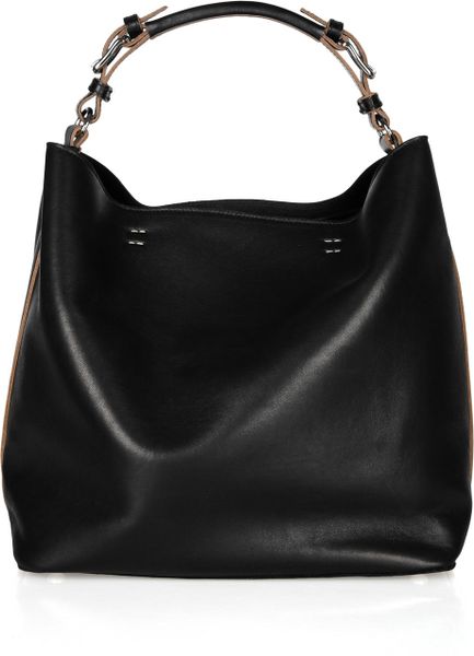 Marni Slouchy Leather Shoulder Bag in Black | Lyst