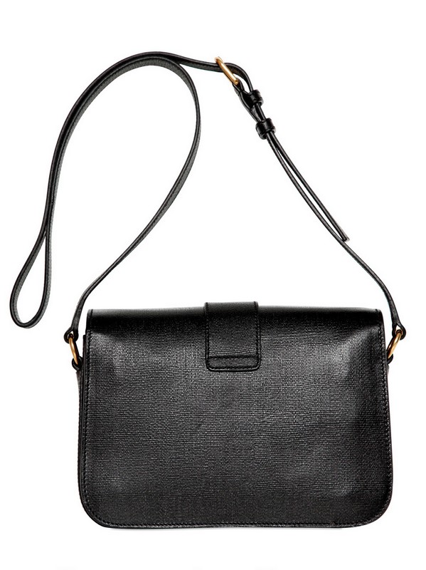 Saint laurent Medium Chyc Mini Tweed Leather Bag in Black | Lyst  