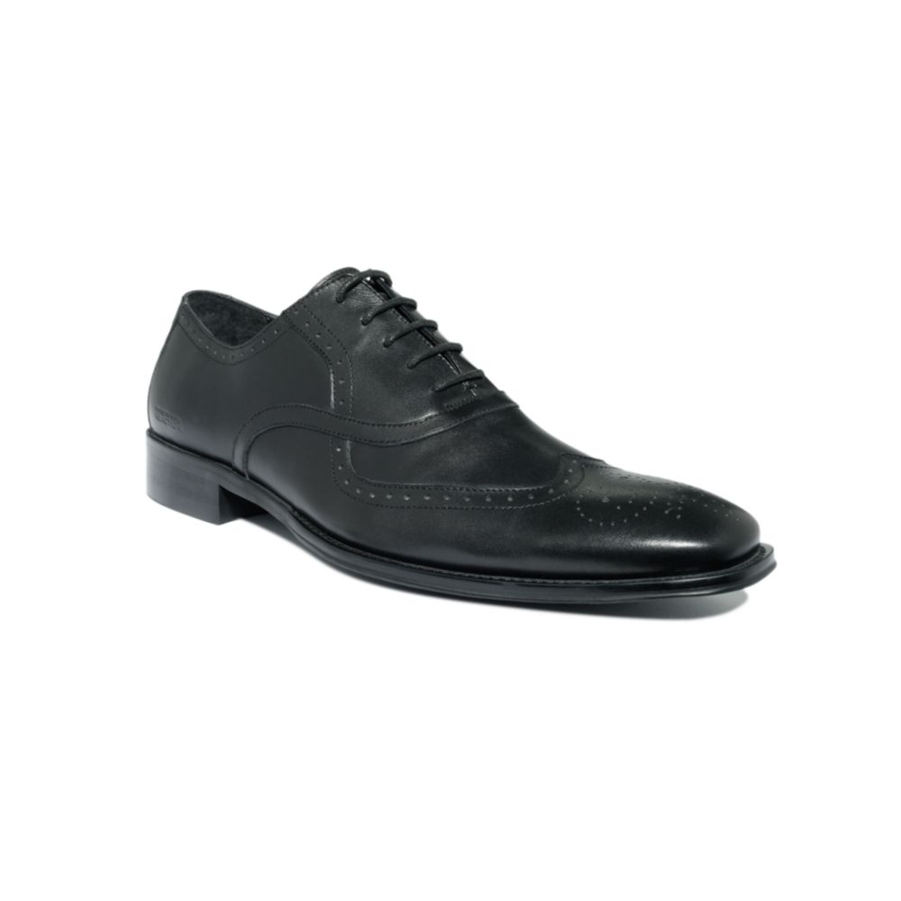Kenneth Cole Reaction Trick Play Wing Tip Lace Up Shoes in Black for ...